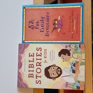 Bible Stories For Kids & 52 Fun Family Devotionals Softcover Books